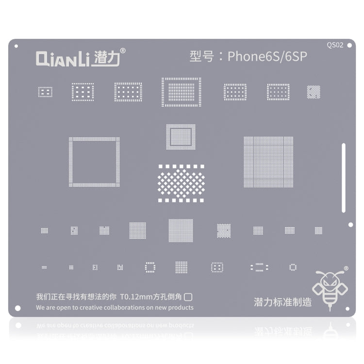 Qianli QS02 Bumblebee Stencil BGA Reballing Planting Tin Plate per iPhone 6s/6s Plus, For iPhone 6s/6s Plus Qianli QS02 Bumblebee Stencil BGA Reballing Planting Tin Plate per iPhone 6s/6s Plus, For iPhone 6s/6s Plus